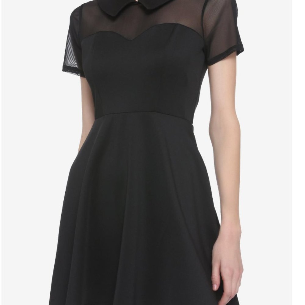 Collared Mesh Black Dress - Brand new - still has tag - great deal - hot topic